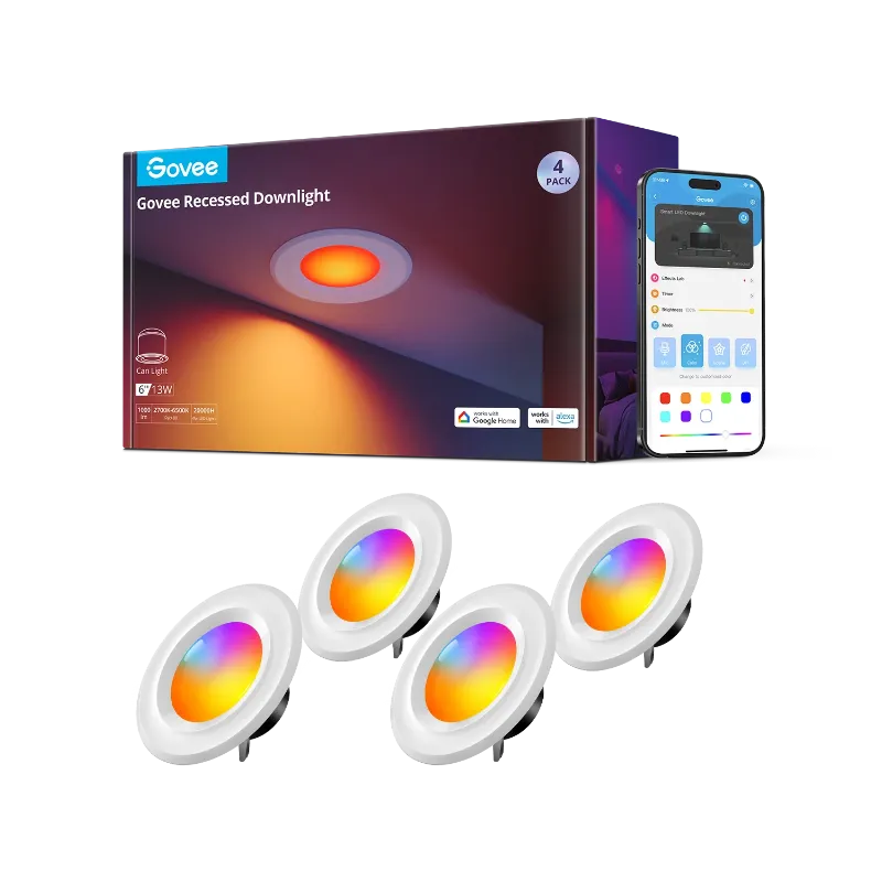 Photo 1 of Govee 6-Inch Smart Retrofit Recessed Can Lights
