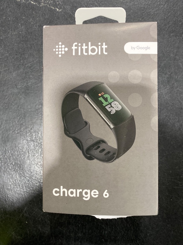 Photo 1 of Fitbit Charge 6 Fitness Tracker with Google apps, Heart Rate on Exercise Equipment, 6-Months Premium Membership Included, GPS, Health Tools and More, Obsidian/Black, One Size (S & L Bands Included)
