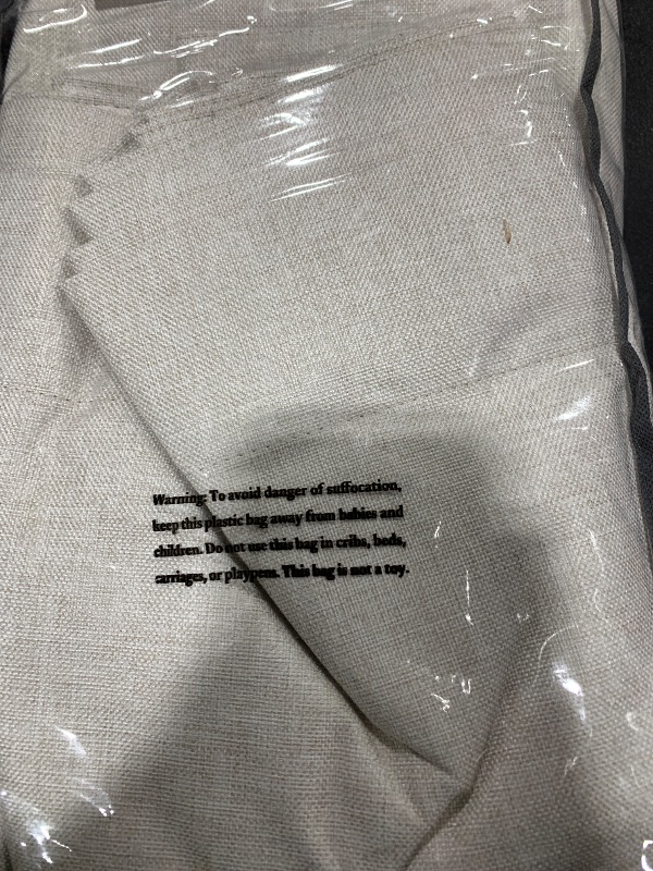 Photo 1 of 100% Blackout Shield Linen Blackout Curtains for Bedroom 96 Inches Long, Back Tab/Rod Pocket Living Room Drapes, Thermal Insulated Blackout Curtains 2 Panels Set, 50" W x 96" L,Cream