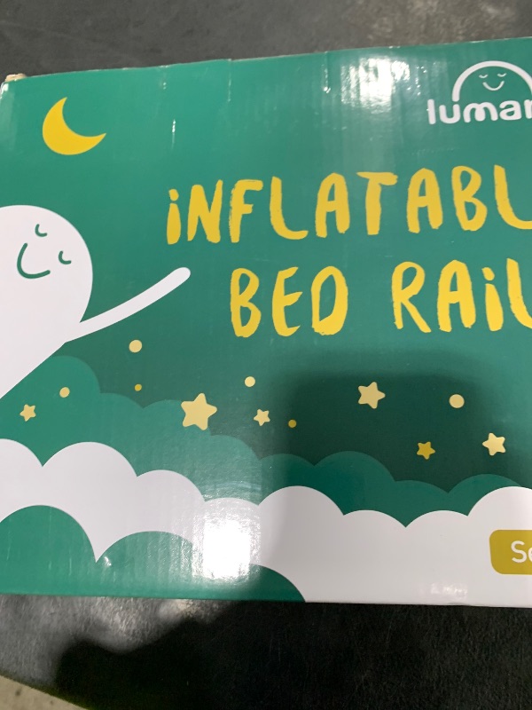 Photo 1 of LUMARA Inflatable Bed Rail for Toddlers 2 Pack - Portable Travel Bed Bumpers for Kids Fits Twin Full Queen King Size Beds - Non-Slip Safety Guard Rails