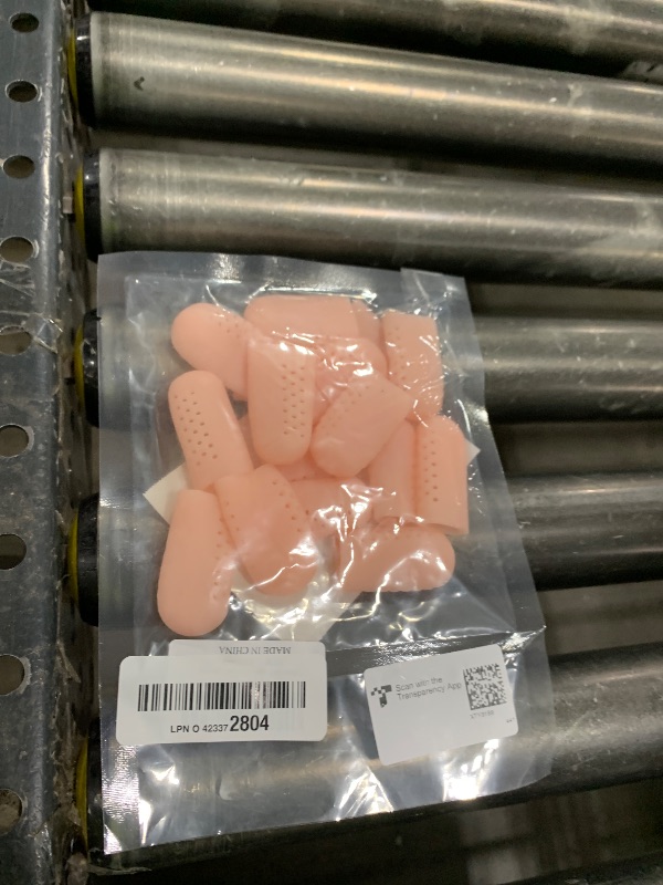 Photo 1 of 16Pcs Gel Finger Cots with Air Holes, Gel Finger Protectors Finger Covers Protection for Finger Tips, Breathable Finger Covers Finger Caps Gloves Finger Protectors for Wound, Finger Cracking