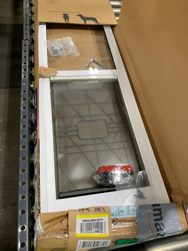 Photo 1 of PetSafe Sliding Glass Pet Door - No-Cut DIY Install Doggy Door for Renters - Aluminum Frame - Adjustable Height 75 7/8" to 81" - Ideal for Large Dogs Up to 100 lb - White