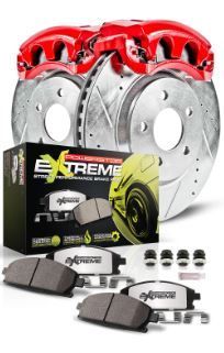 Photo 1 of Power Stop KC1548-26 Front and Rear Z26 Street Warrior Caliper Kit with Drilled and Slotted Brake Rotors, Carbon-Fiber Ceramic Brake Pads For 1998 1999 2000 2001 2002 Chevy Camaro Pontiac Firebird--- box 2/2