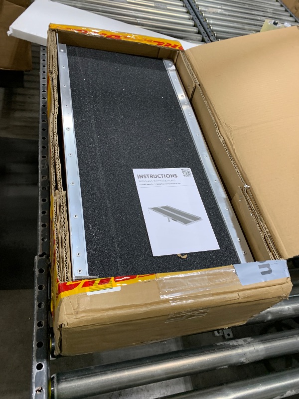 Photo 1 of FACHNUO 5 Feet Portable Wheelchair Ramp, Non-Skid Aluminum Handicap Ramps with Handle, Folding Threshold Wheel Chair Ramp for Home Steps, Stairs, Entry, Threshold, Doorways, Scooter, 800LBS Capacity