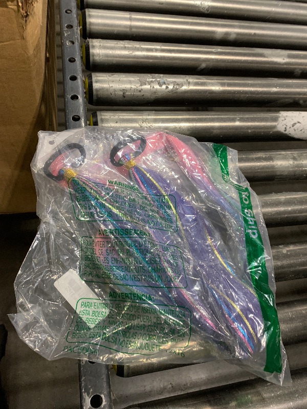 Photo 1 of LyoRuSi 26 Inch Hair Tinsel Colored Braided Ponytail Extension 2 Pack Blue Pink Gradient Hair Extensions Ponytail