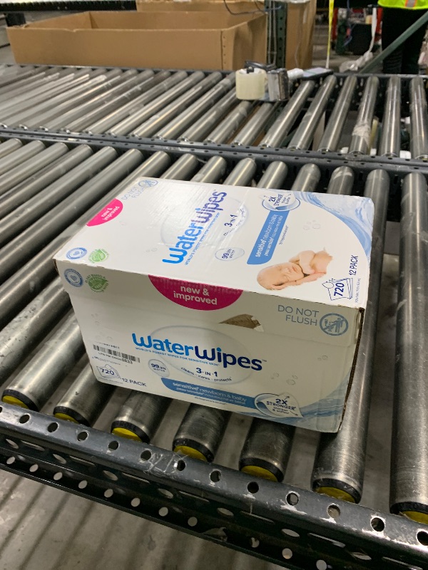 Photo 1 of WaterWipes Sensitive+ Newborn & Baby Wipes, 3-In-1 Cleans, Cares, Protects, 99.9% Water, Unscented & Hypoallergenic, 720 Count (12 Packs)