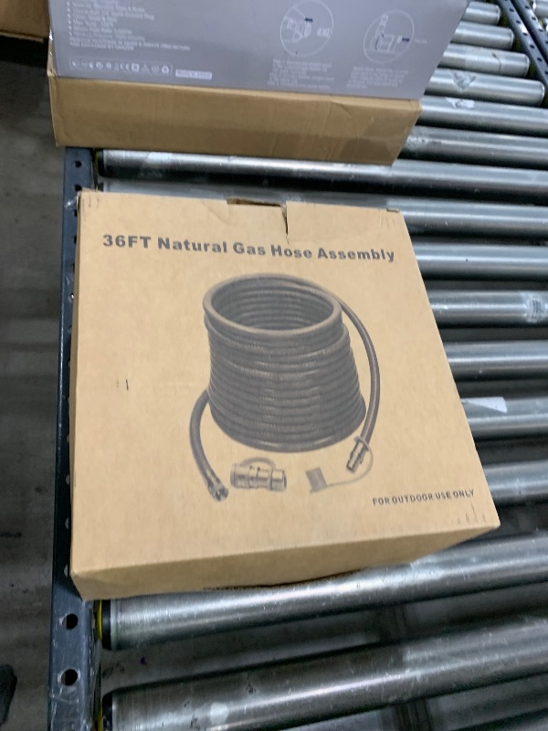 Photo 1 of GASPRO 36 FT 3/8" ID Natural Gas Hose, Low Pressure LPG Hose with Quick Connect, for Weber, Char-broil, Pizza Oven, Patio Heater and More