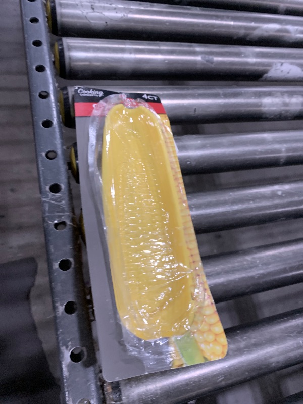 Photo 1 of Cooking Concepts Corn on the Cob Tray Set, 4 Trays, Yellow, Plastic, Rectangular, 9.5'L x 3'W x 1.3'H
