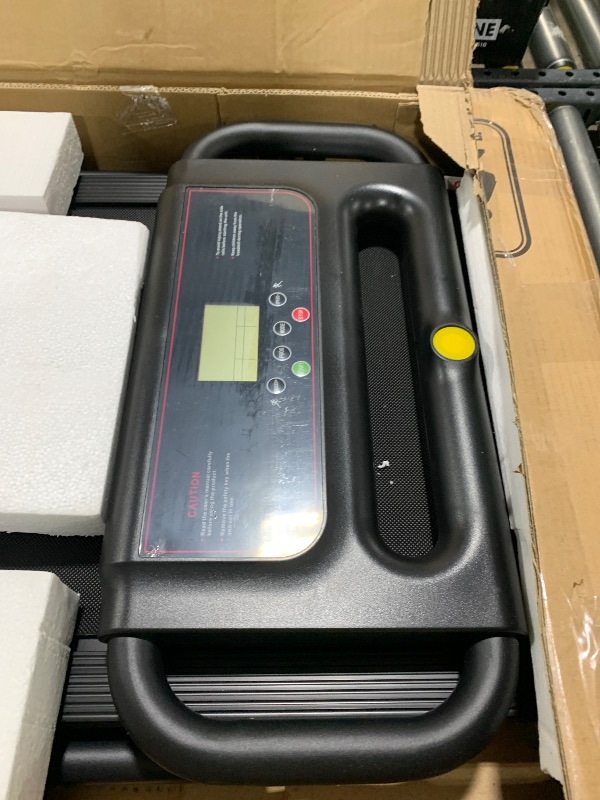Photo 1 of Portable Treadmill with Handle, 3.0HP Walking Pad Treadmill, Electric Compact Treadmills,Treadmills for Home Small Space with 12 Preset Programs, Walking Pad with Handle,300 LBS Capacity(Black)