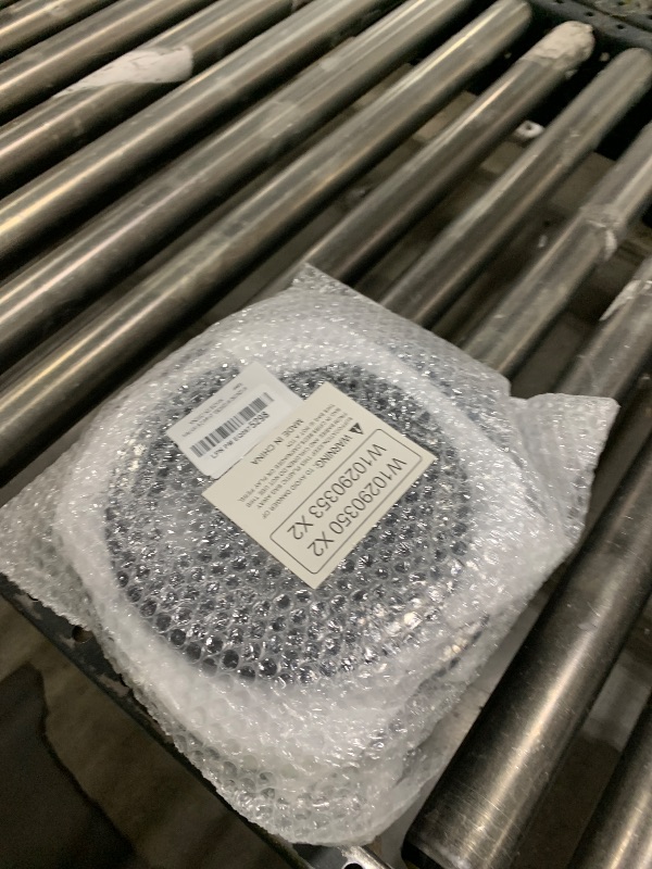 Photo 1 of W10290350 W10290353 Black Porcelain Burner Drip Pans By AMI PARTS - Replacement for Whirl-pool Electric Range Cooktop - Includes 2 8-Inch and 2 6-Inch Pans