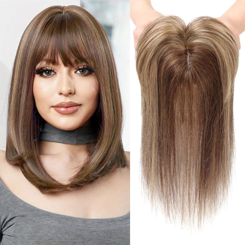 Photo 1 of REECHO Real Human Hair Extensions for Daily Wear, Medium Brown