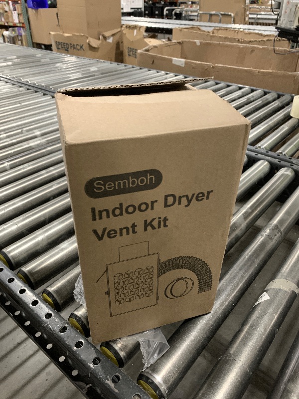 Photo 1 of Semboh Indoor Dryer Vent Kit, Metal Dryer Vent Box for Electric Clothes Dryer Featuring a Safety Vent Flap, Dryer Lint Trap, Includes Screen Filter, Polyester Filters, and Dryer Vent Hose
