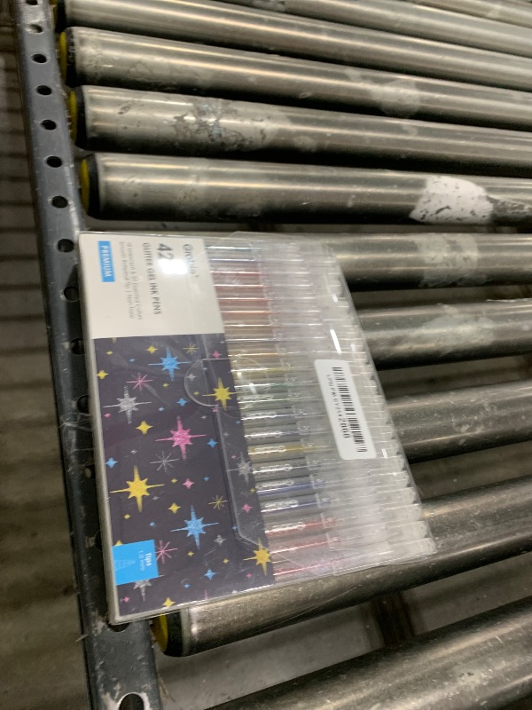 Photo 1 of Grabie 42 Glitter Gel Pen Set, 18 Iridescent&24 Essential Color Pens, Smooth Rollerball Tip, Metallic Sparkly Gel Pens for Coloring, Set of 42