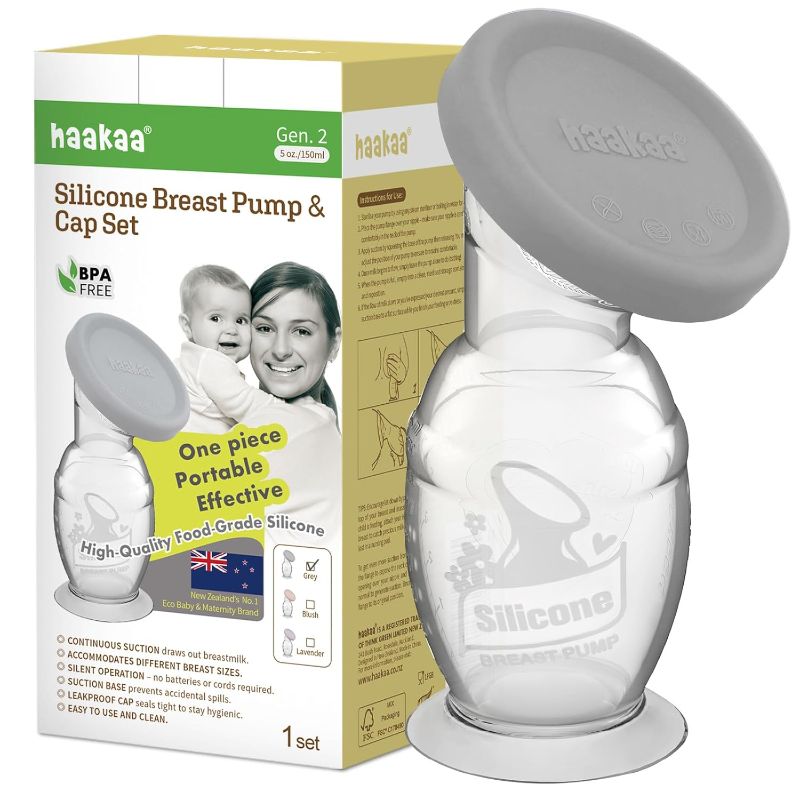 Photo 1 of
haakaa Silicone Breast Pump & Silicone Cap 5oz/150ml, Gen.2