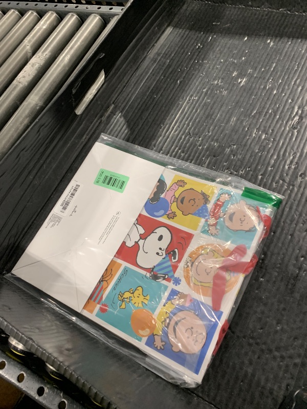 Photo 1 of Hallmark Peanuts 13" Large Gift Bag with Tissue Paper (Snoopy, Charlie Brown, Linus, Lucy) for Birthdays, Christmas, Fans
