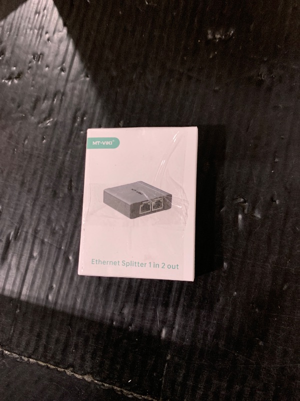 Photo 1 of MT-VIKI Ethernet Splitter 1 to 2 High Speed 1000Mbps, Gigabit Dual RJ45 Splitter Adapter for Cat5/5e/6/7/8 Cable [Aluminum Case with Power Cable]