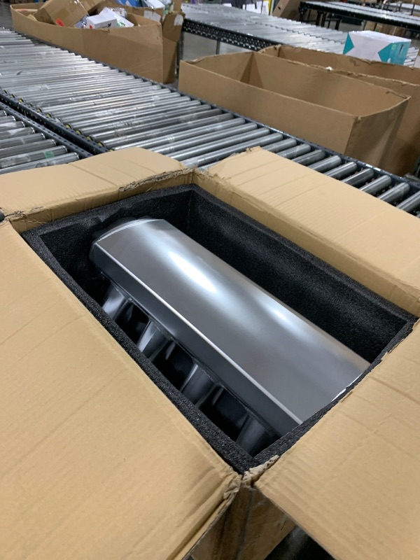 Photo 1 of YIUIY For LS Intake Manifold Low Profile Cathedral Port 92mm Compatible with Chevy GMC Pontiac LS1 LS2 LS6 Sheet Metal Fabricated EFI (Silver)