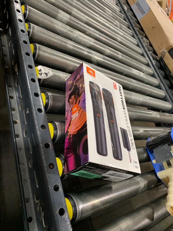 Photo 1 of JBL PartyBox Wireless Mic - 2X Digital Wireless Microphones, Rechargeable Battery (20hrs - 700mAh), Clear Voice, Crisp Sound, Stable 2.4GHz Connection, Compatible with All PartyBox Speakers (Black)