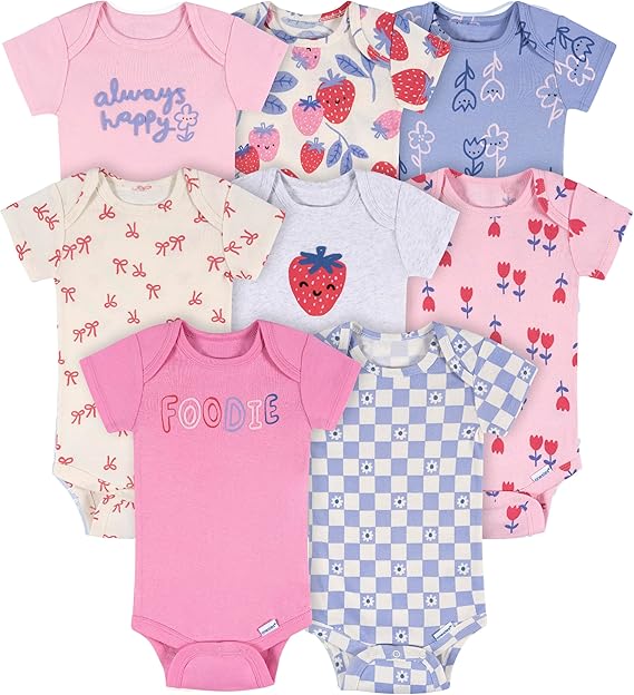Photo 1 of Onesies Brand baby-girls 8-pack Short Sleeve Mix & Match Bodysuits