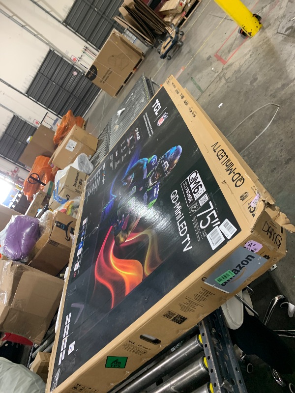 Photo 1 of TCL 75-Inch Class QM6K Series QD-Mini LED 4K UHD Google Smart TV Best Value Mini-LED TV - QLED, 144hz, 288hz Gaming Rate, High Contrast Screen, Onkyo Audio, Dolby Atmos (75QM6K, 2025 Model)