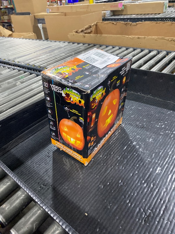 Photo 1 of ANIMAT3D Jabberin' Jack Motion Sensor 12 Inch XL Talking Animated Orange Pumpkin with Built in Video Projector and Speaker Includes 80 Minutes of Content
