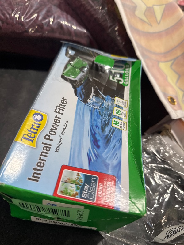Photo 1 of Tetra Whisper Internal Power Filter 5 To 10 Gallons, For aquariums, In-Tank Filtration With Air Pump, Black