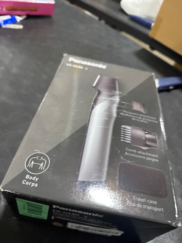 Photo 1 of Panasonic Body Groomer for Men and Women, Unisex Wet/Dry Cordless Electric Body Hair Trimmer with 2 Comb Attachments, Multi-Directional Shaving in Sensitive Areas - ER-GK80-S (Black)