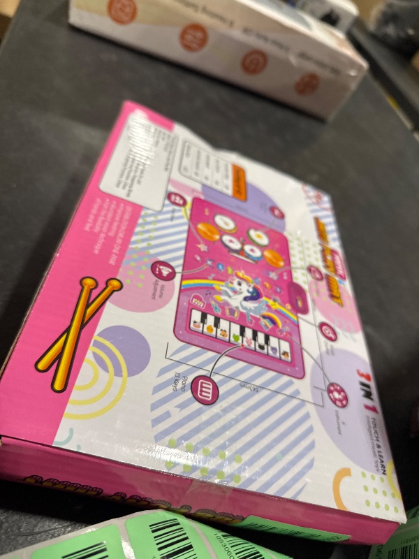 Photo 1 of Toys for 1 Year Old Girl Gifts: Baby Music Mat Toddler Toys Age 1-2 - 3 in 1 Piano Drum Animal Touch Unicorn Toy - Infant Musical Toy 12-18 Months Babies Birthday Easter Gifts for 1 2 3 Year Old Girls
