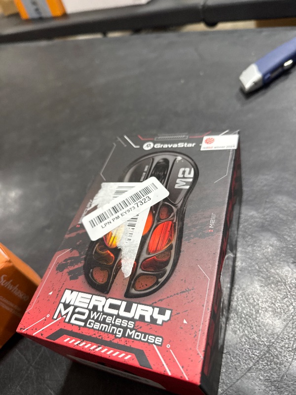 Photo 1 of GravaStar Mercury M2 Wireless Gaming Mouse with 26,000 DPI, PAW3395DM Sensor -79g Lightweight Hollowed-Out Design -5 Programmable Buttons -5 Dynamic Lightsync RGB