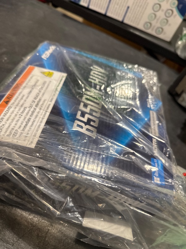 Photo 1 of ASRock B550M-HDV Micro-ATX Motherboard, AMD Ryzen 5000/4000/3000 Series Support, DDR4 4733+ OC, PCIe 4.0, M.2 NVMe, Triple Display Output