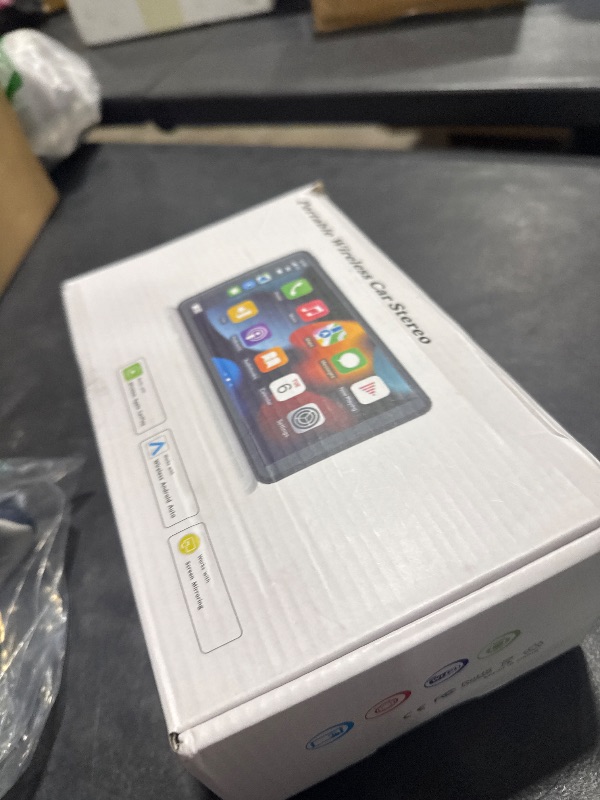 Photo 1 of Portable Wireless with Apple CarPlay and Android Auto Screen for Car, 7" HD Touch Screen Car Stereo with Mirror Link, Bluetooth 5.2, Backup Camera, AUX,FM Transmitter for All Vehicle