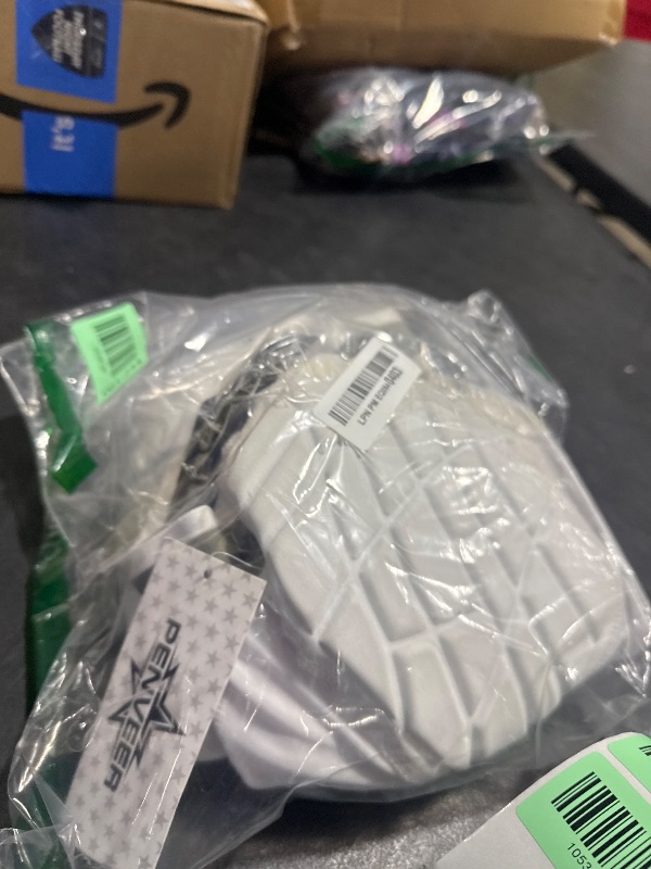Photo 1 of Penveer 5.0 Youth Football Girdle for Boys with Cup Pocket - Padded Compression Shorts with Integrated Hip, Thigh & Tailbone Pads for Maximum Protection (White, YM)