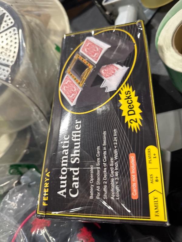 Photo 1 of FEIERYA Automatic Card Shuffler 2 Deck,Battery-Operated Electric UNO Poker Shuffler,Playing Card Shuffler for Home Card Game,Travel