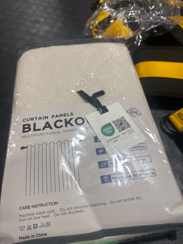 Photo 1 of 100% Blackout Shield Linen Blackout Curtains for Bedroom 84 Inches Long, Back Tab/Rod Pocket Living Room Drapes, Thermal Insulated Blackout Curtains 2 Panels Set, 50" W x 84" L, Cream