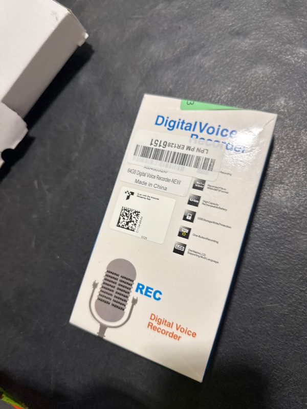 Photo 1 of 64GB Digital Voice Recorder - ZIPCIDE Digital Voice Activated Recorder with AI-Intelligent Noise Reduction, Voice Activated Sound Audio Tap Recorder Device for Lectures Meetings, Work, Interviews