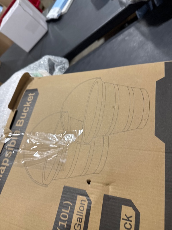 Photo 1 of 2-Pack Collapsible Buckets - 2.6 Gallon (10L) Large Capacity, Essential for RV, Garden Cleaning, Car Washing, Camping, Fishing, Multi-Purpose Durable Portable Buckets, Easy Storage, Use Anywhere