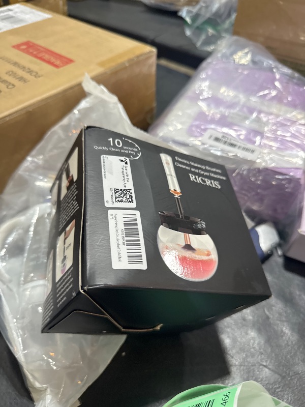 Photo 1 of RICRIS Electric Makeup Brush Cleaner and Dryer Machine - Super Fast Clean and Dry Make Up Brushes - Automatic Cosmetic Brush Spinner Washer Tools