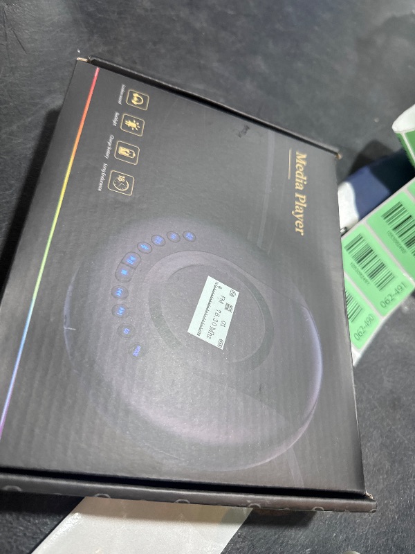 Photo 1 of ARAFUNA Portable CD Player Bluetooth with FM Radio, 2000mAh Rechargeable CD Player for Car with LCD Screen, Anti Shock Protection Compact Player with Headphone, AUX Cable
