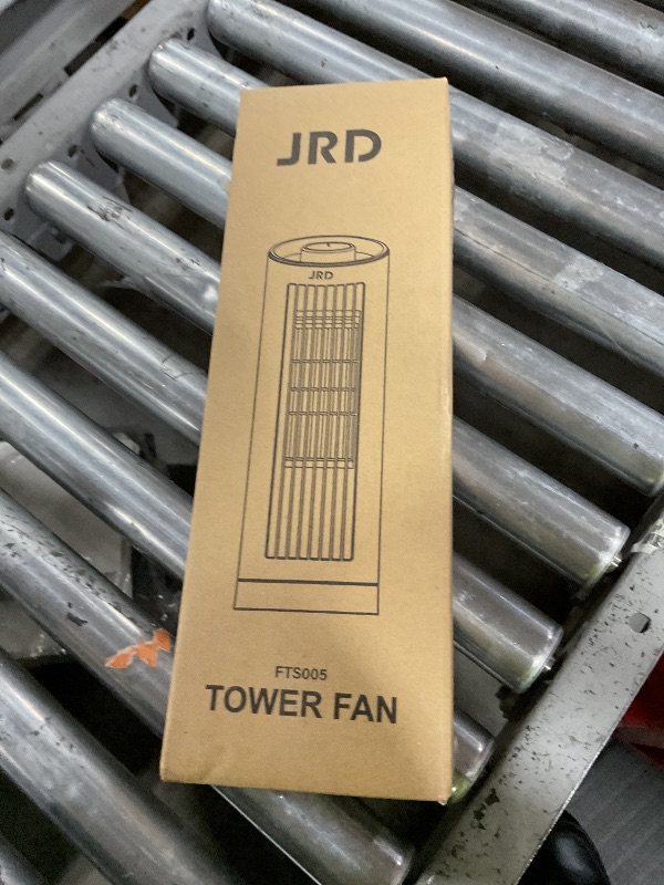 Photo 1 of JRD 13'' Tower Fan with 3 Speeds, 80° Oscillating, 23ft/s Bladeless Desk Fan, Quiet Operation, Compact & Portable Table Fan for Bedroom Home Office Desktop