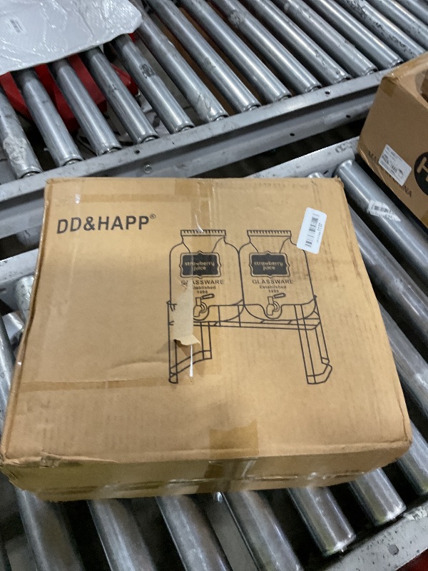 Photo 1 of 1 Gallon Glass Drink Dispensers For Parties 2PACK.Beverage Dispenser,Glass Drink Dispenser With Stand And Stainless Steel Spigot 100% Leakproof.Lemonade Dispenser With Ice Cylinder.Laundry Detergent