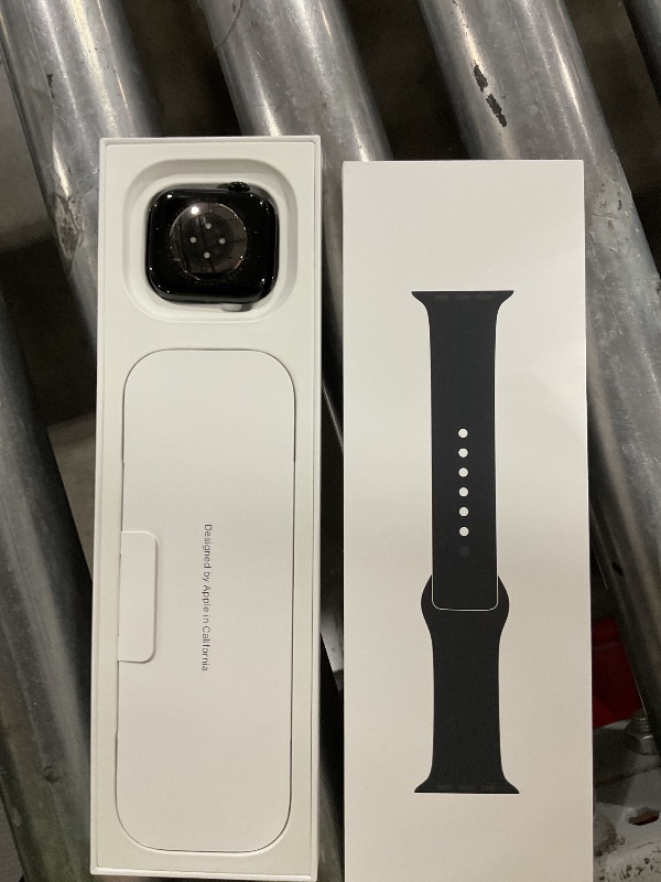 Photo 1 of Apple Watch Series 10 [GPS 42mm case] Smartwatch with Jet Black Aluminum Case with Black Sport Band - S/M. Fitness Tracker, ECG App, Always-On Retina Display, Water Resistant