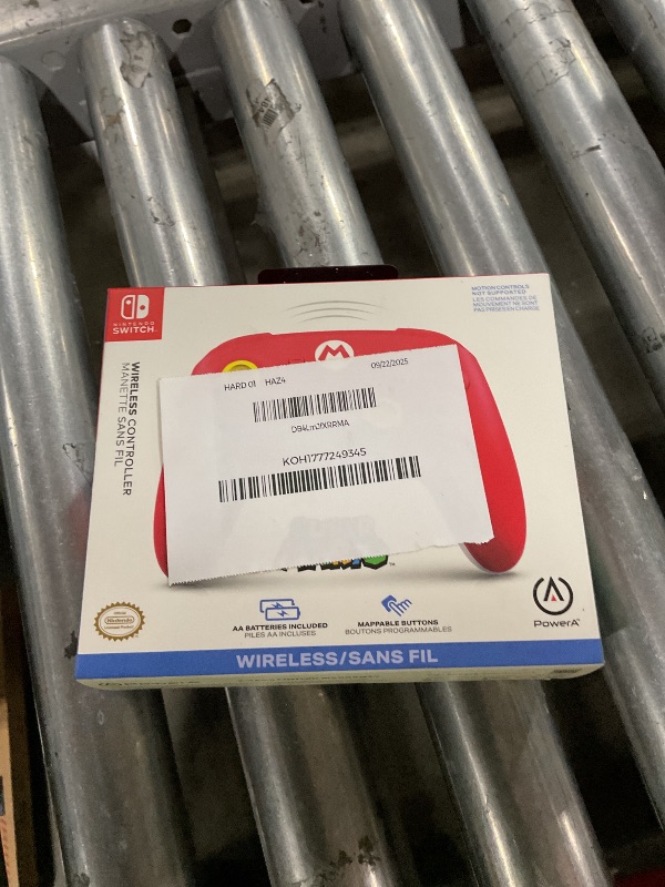 Photo 1 of PowerA Wireless Controller for Nintendo Switch / Switch Lite / OLED Model - Mario Joy, AA Battery Powered (Battery Included), Officially Licensed by Nintendo