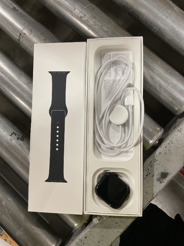 Photo 1 of Apple Watch Series 10 [GPS 42mm case] Smartwatch with Jet Black Aluminum Case with Black Sport Band - S/M. Fitness Tracker, ECG App, Always-On Retina Display, Water Resistant