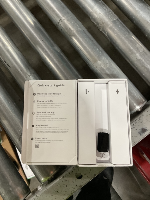 Photo 1 of Fitbit Charge 6 Fitness Tracker with Google apps, Heart Rate on Exercise Equipment, 6-Months Premium Membership Included, GPS, Health Tools and More, Porcelain/Silver, One Size (S & L Bands Included)