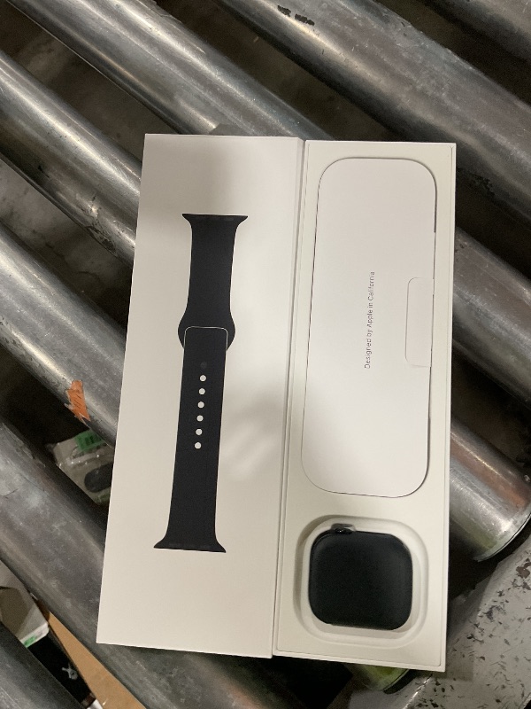 Photo 1 of Apple Watch Series 10 [GPS 42mm case] Smartwatch with Jet Black Aluminum Case with Black Sport Band - S/M. Fitness Tracker, ECG App, Always-On Retina Display, Water Resistant