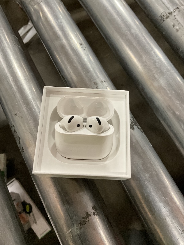 Photo 1 of Apple AirPods 4 Wireless Earbuds, Bluetooth Headphones, with Active Noise Cancellation, Adaptive Audio, Transparency Mode, Personalized Spatial Audio, USB-C Charging Case, Wireless Charging, H2 Chip