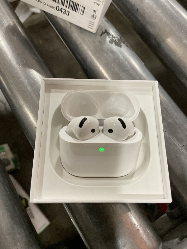 Photo 1 of Apple AirPods 4 Wireless Earbuds, Bluetooth Headphones, Personalized Spatial Audio, Sweat and Water Resistant, USB-C Charging Case, H2 Chip, Up to 30 Hours of Battery Life, Effortless Setup for iPhone