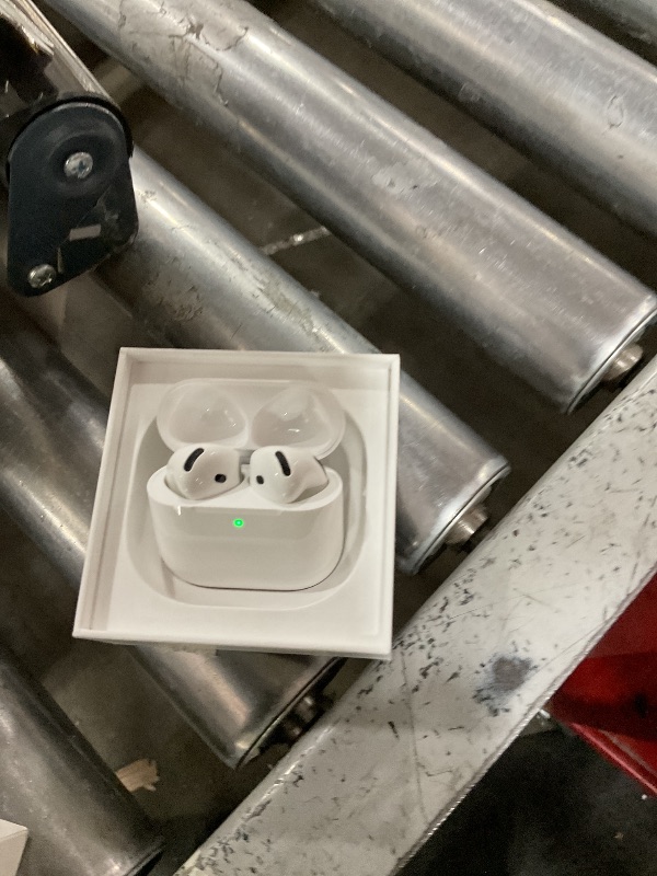 Photo 1 of Apple AirPods 4 Wireless Earbuds, Bluetooth Headphones, with Active Noise Cancellation, Adaptive Audio, Transparency Mode, Personalized Spatial Audio, USB-C Charging Case, Wireless Charging, H2 Chip