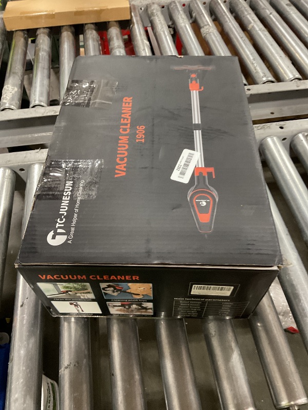 Photo 1 of TC-JUNESUN 23Ft Corded Vacuum Cleaner, 600W Powerful Self-Standing Stick Vacuum for Home with 20Kpa Suction, 2 Speeds Lightweight Household Vacuum Cleaner for Carpet,Hardwood Floors and Pet Hair