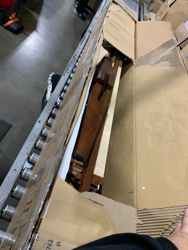 Photo 1 of Bme Chalipa 14” King Bed Frame - Solid Wood Platform Bed - Japanese Joinery Bed Frame - Wood Slat Support - No Box Spring Needed - Easy Assembly - Minimalist & Modern Style, Walnut